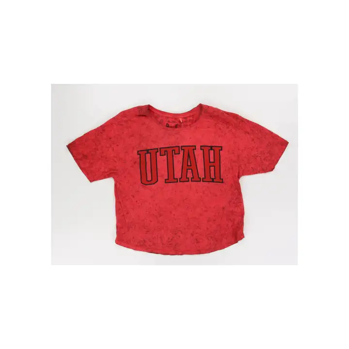 T-shirt court délavé NCAA Utah Utes 23 ROUGE