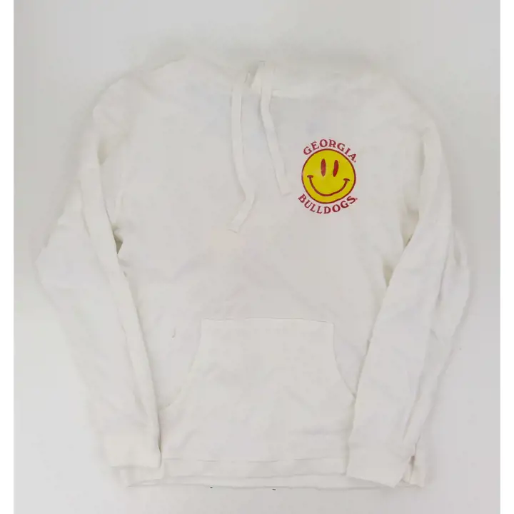 Sweat à capuche polaire douillet Georgia Bulldogs NCAA High Tide 23 CRÈME