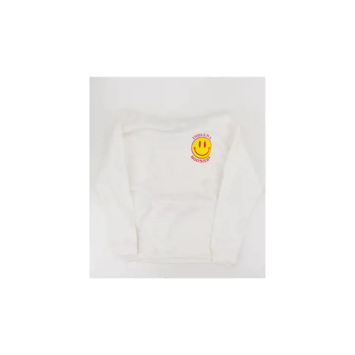 Sweat à capuche polaire douillet Indiana Hoosiers NCAA High Tide 23 CRÈME