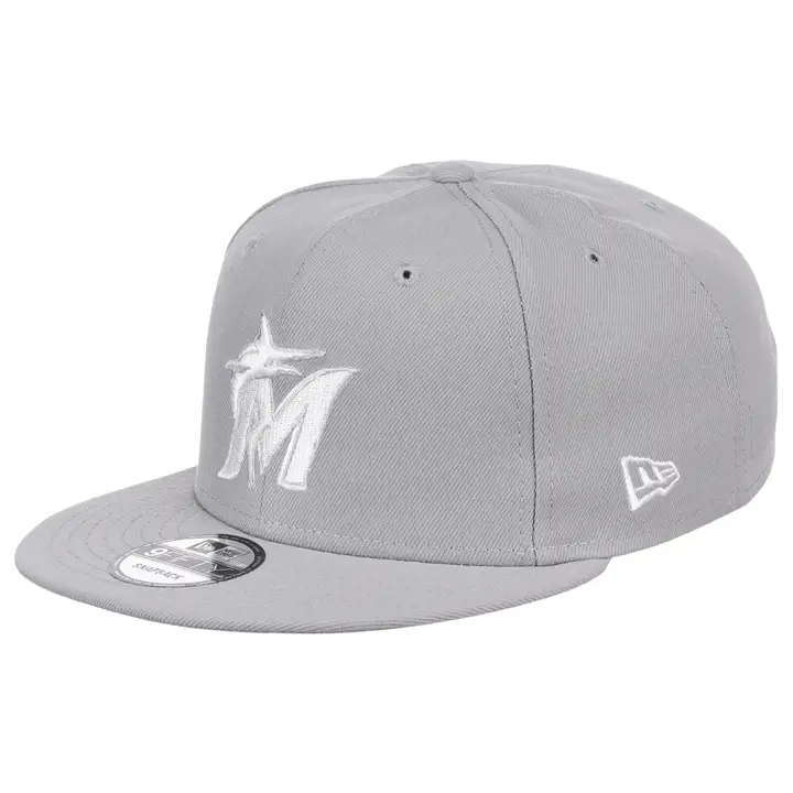 Casquette grise/blanche 9FIFTY Miami Marlins MLB Re-Dub