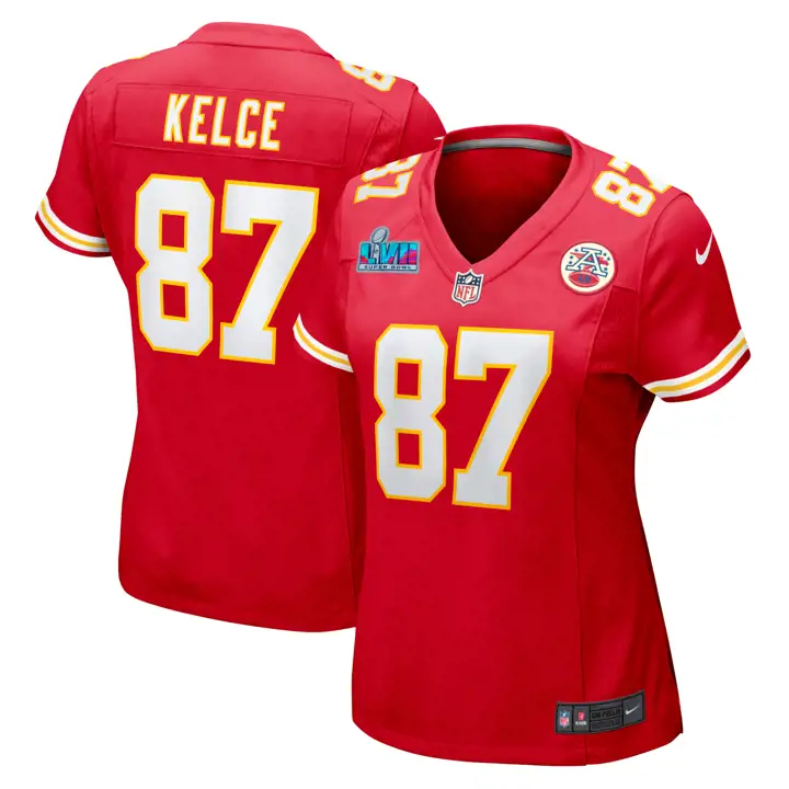 Maillot NFL Chiefs Super Bowl LVII Patch pour femme, couleur rouge