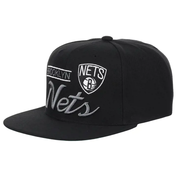 Casquette snapback rétro Brooklyn Nets NBA noir/noir/vert