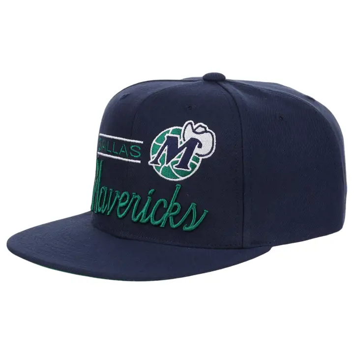 Casquette réglable rétro NBA Dallas Mavericks bleu marine/bleu marine/vert