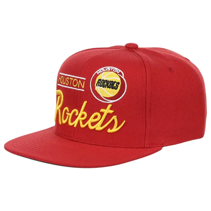 Casquette snapback rétro Lockup NBA Houston Rockets rouge/rouge/vert