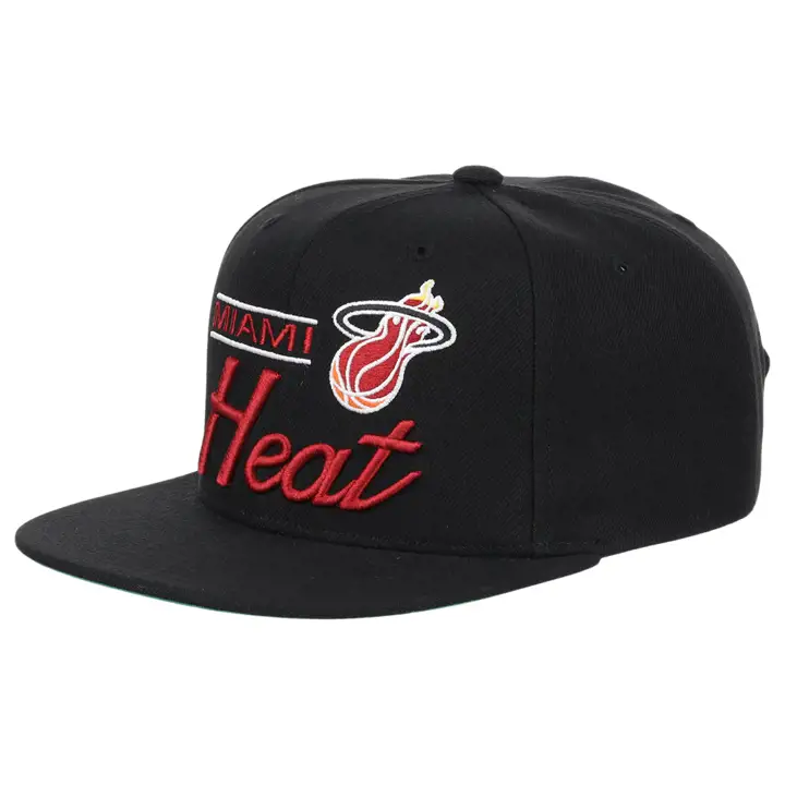Casquette snapback Miami Heat NBA Retro Lockup noir/noir/vert