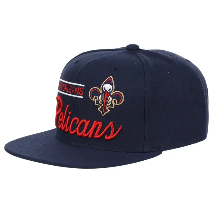 Casquette snapback NBA rétro New Orleans Pelicans bleu marine/bleu marine/gris