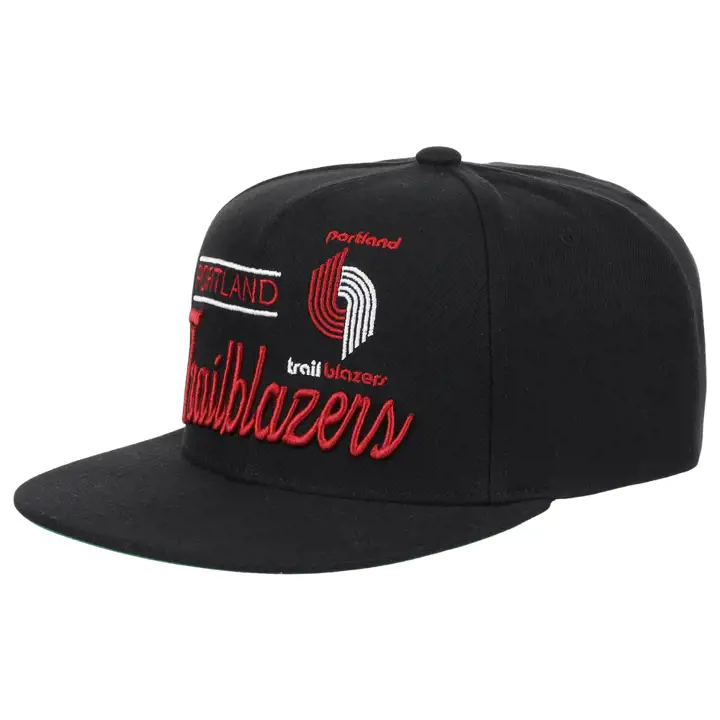 Casquette Snapback Rétro NBA Portland Trail Blazers noir/noir/gr