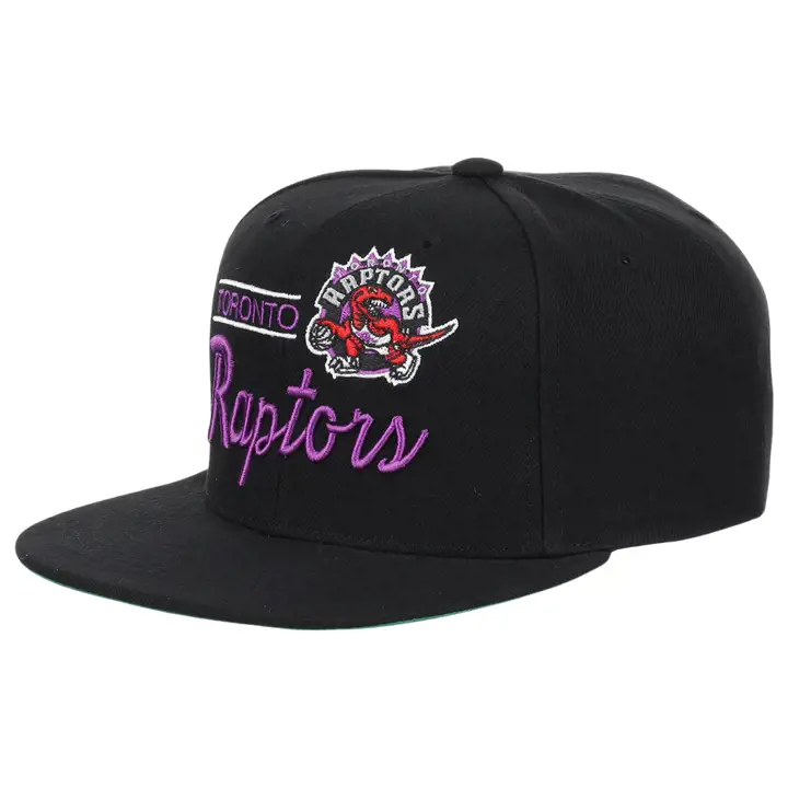 Toronto Raptors NBA Retro Lockup Snapback  noir/noir/vert