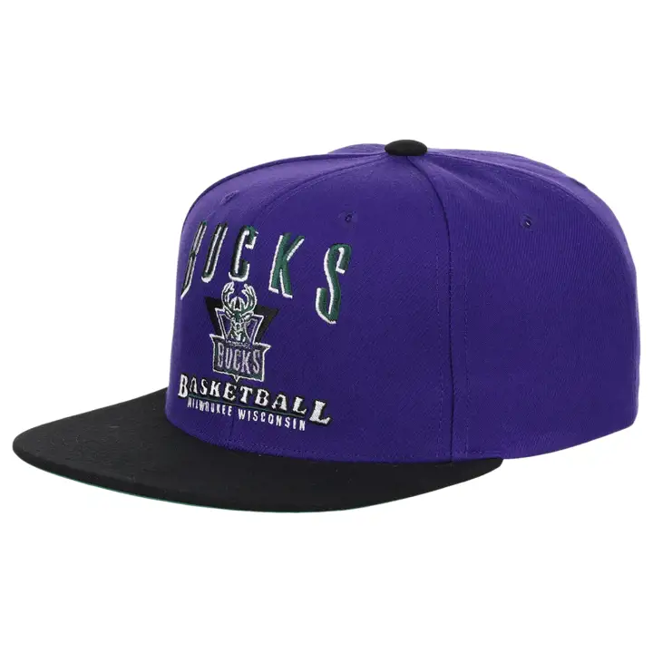 Casquette snapback NBA Rise & Shine des Milwaukee Bucks, violet/noir/vert