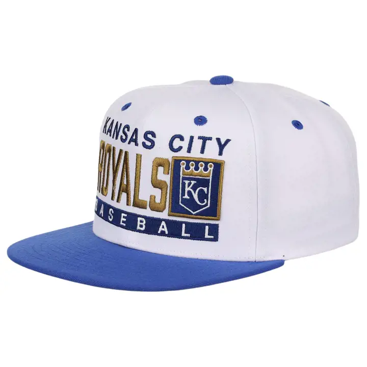 Casquette snapback Kansas City Royals MLB Box Out blanc/bleu/or