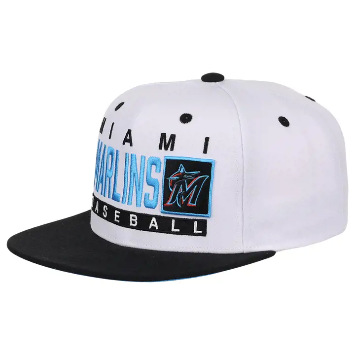Miami Marlins Casquette Snapback MLB Box Out blc/noi/bleu
