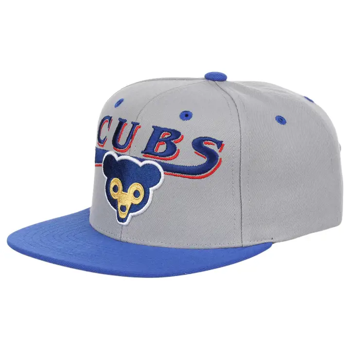 Casquette ajustée MLB Double Play des Cubs de Chicago gris/bleu/gris