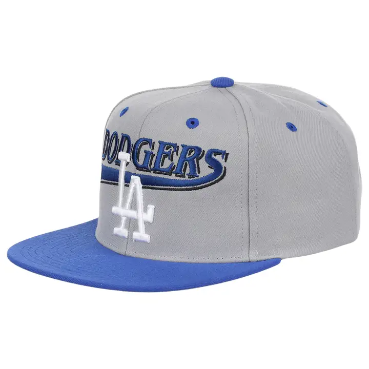 Casquette Snapback MLB Double Play des Dodgers de Los Angeles gris/bleu/gris
