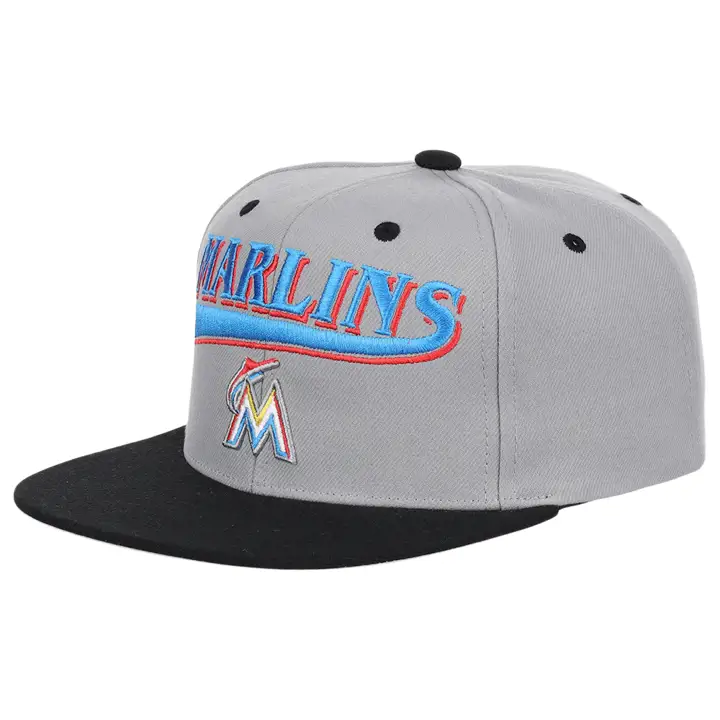 Casquette snapback Miami Marlins MLB Double Play gris/noir/gris
