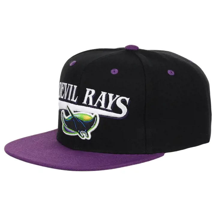 Casquette snapback MLB Tampa Bay Rays Double Play noire/violette/grise
