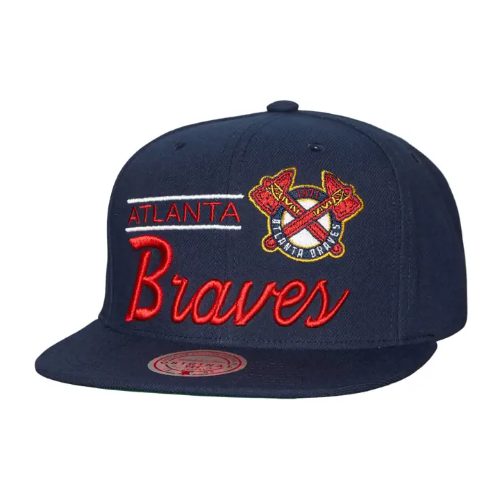 Casquette Snapback rétro MLB Atlanta Braves marine/marine/vert