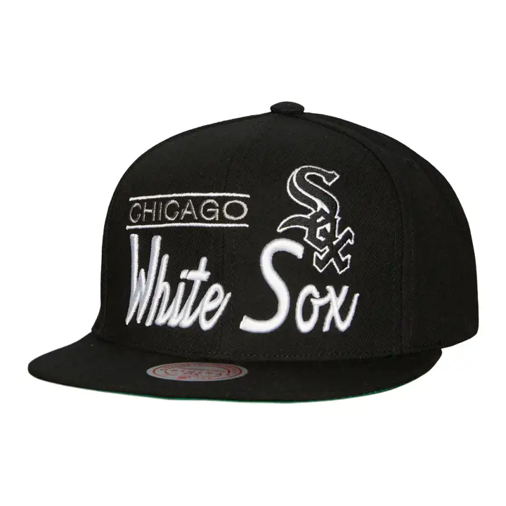 Chicago White Sox MLB Retro Lockup Snapback  noir/noir/vert