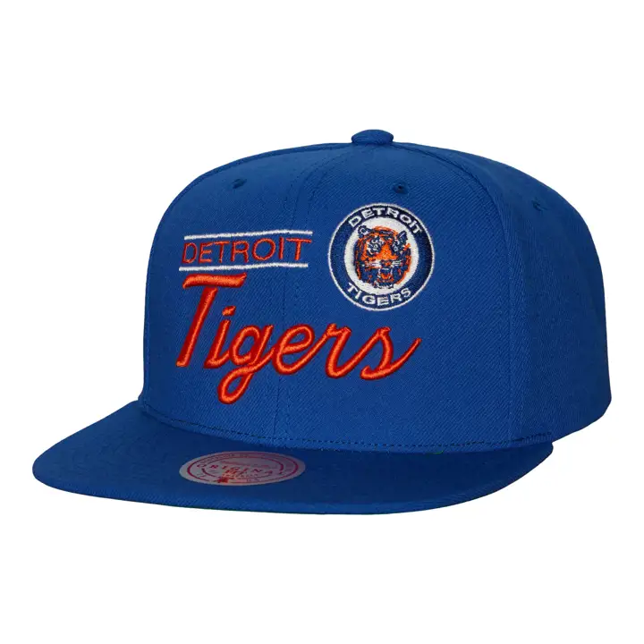 Casquette snapback rétro Lockup MLB des Detroit Tigers bleu/bleu/vert