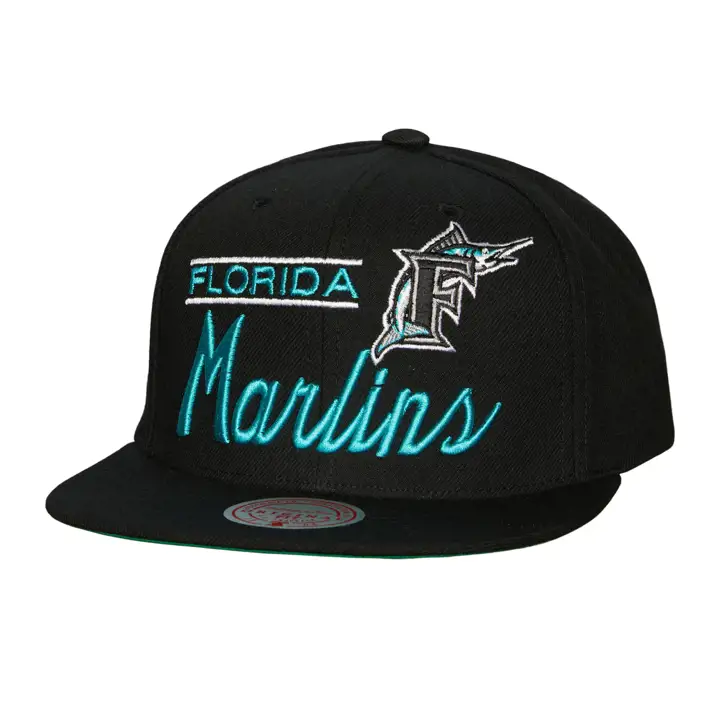 Florida Marlins MLB Casquette Snapback Rétro blc/blc/vrt