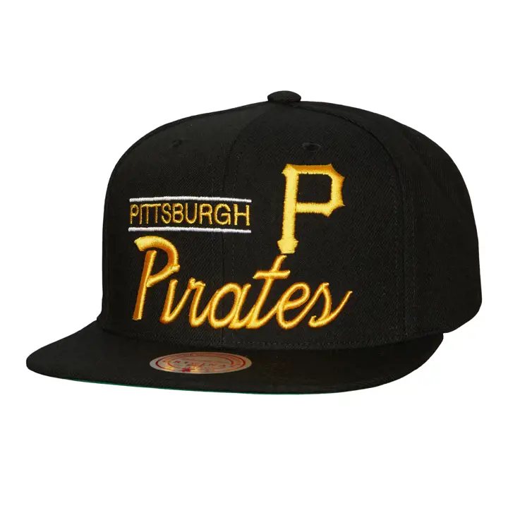 Casquette Snapback Rétro Pittsburgh Pirates MLB, noir/noir/vert
