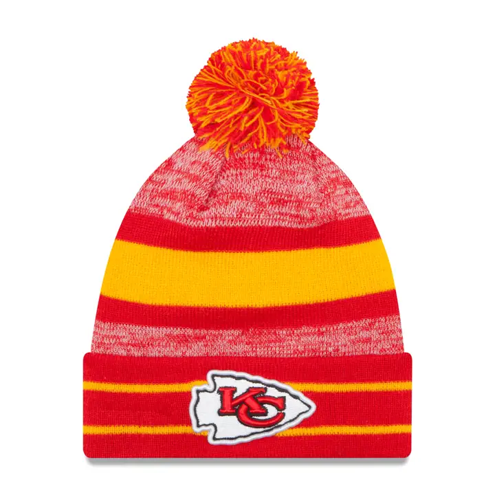 Kansas City Chiefs NFL NE Bonnet à pompon tricoté rouge
