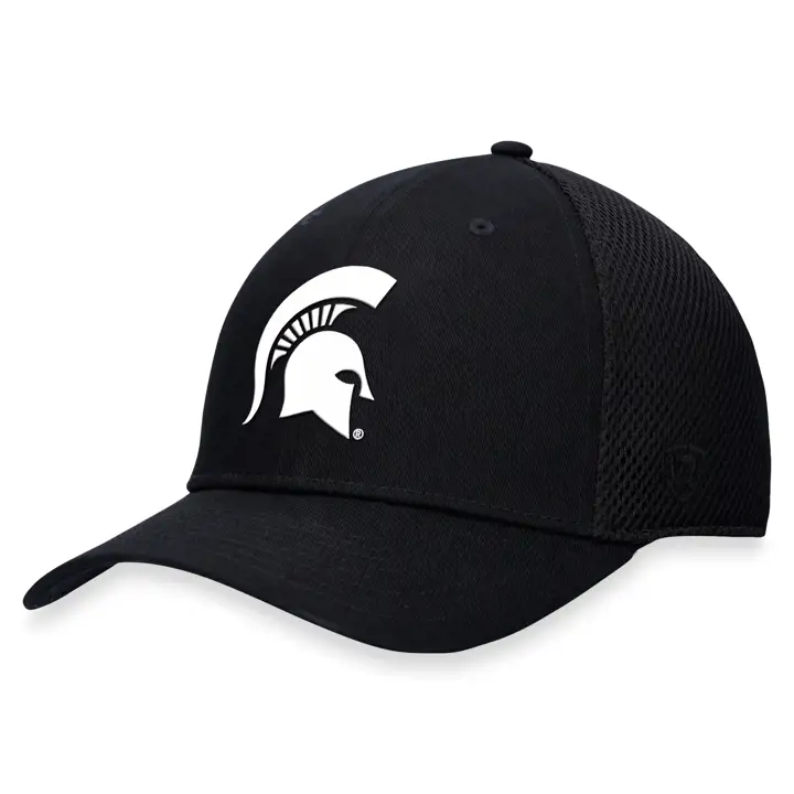 Michigan State Spartans NCAA Maille d'espacement BW extensible noir/blanc