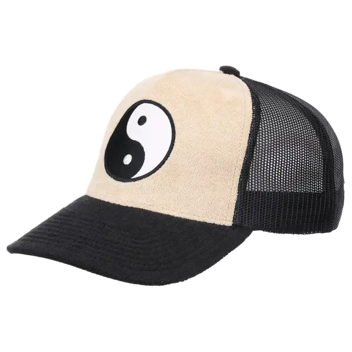 Ordinary Crowns Terry Cloth Trucker kaki/noir Yin Yang