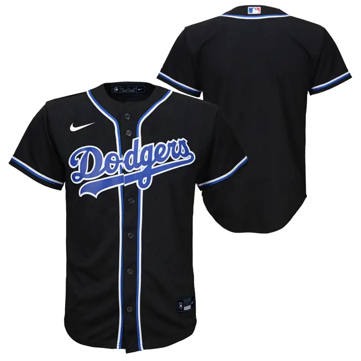 Maillot officiel vierge DODGERS MLB pour tout-petit, noir/bleu roi