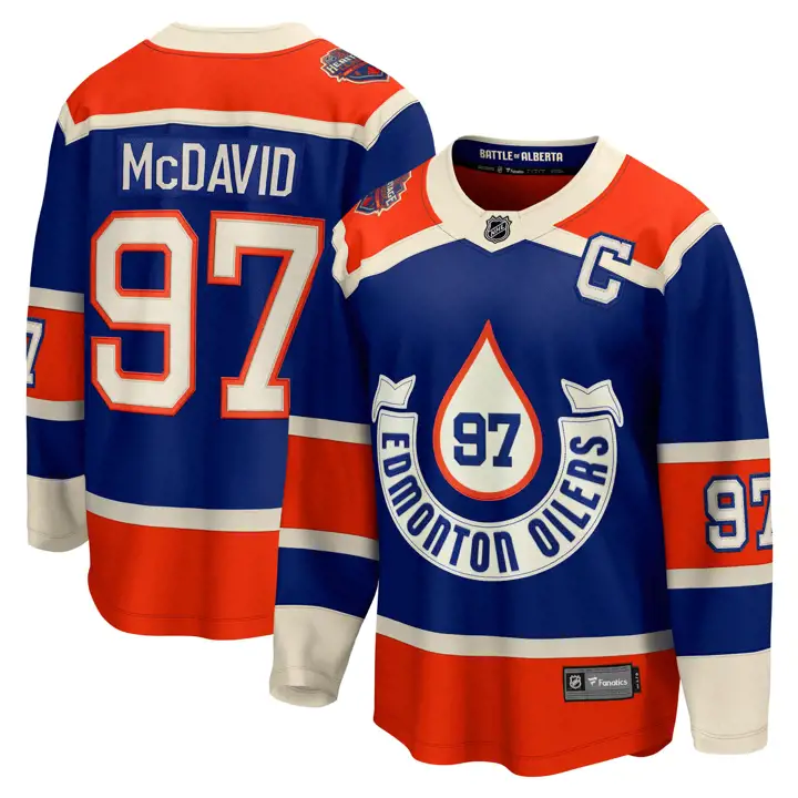 Maillot de joueur Oilers NHL Heritage Classic Breakaway 23 Conno