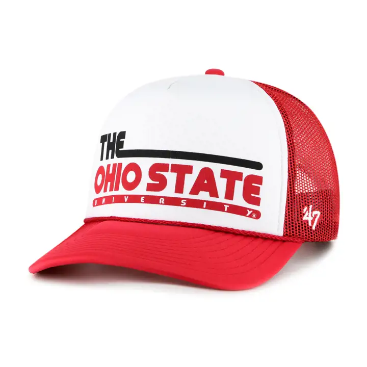 Casquette camionneur en mousse article NCAA Buckeyes de l'Ohio State, rouge