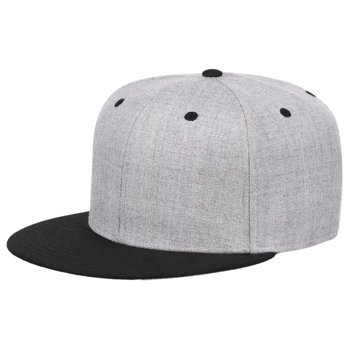 BLANC CASQ DIME SNAPBACK GRIS CHINÉ/NOIR