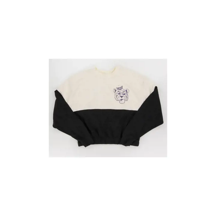 L.S.U. Femmes - Tee-shirt col rond Bonita Crew blanc, modèle Take Two 47