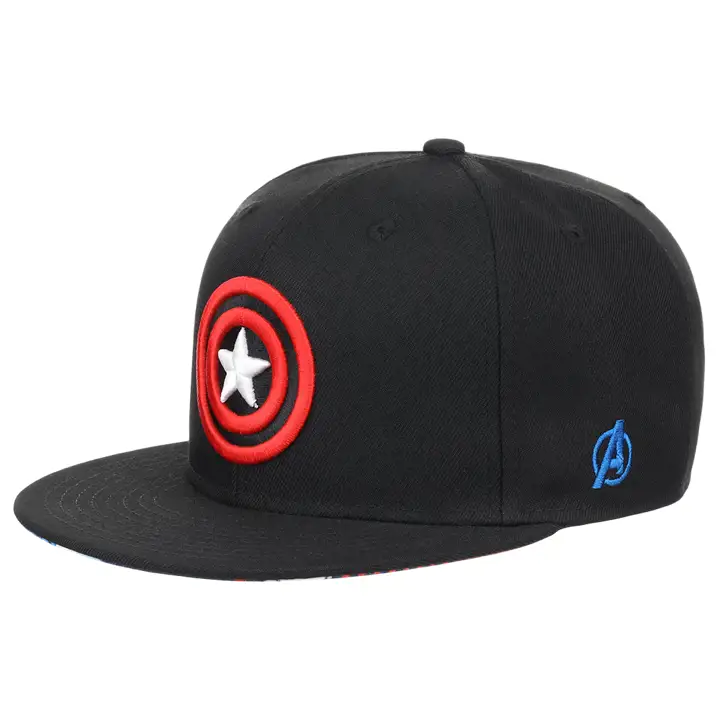 Casquette Snapback noire Captain America 60e anniversaire bande dessinée UV