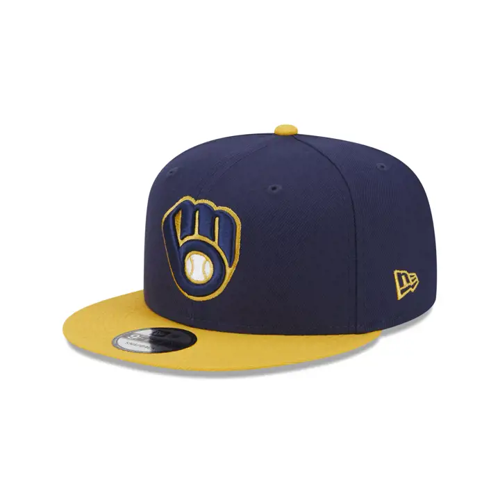 Casquette MLB basique 9FIFTY Milwaukee Brewers BLEU MARINE/JAUNE/GRIS