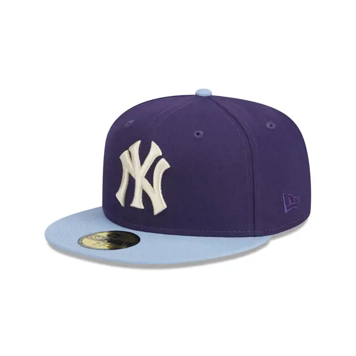 New York Yankees MLB Purple Sky 59FIFTY VIOLET/BLEU CIEL/TURQ