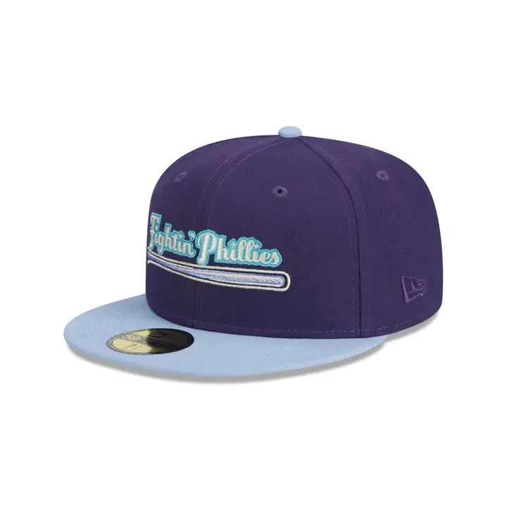 Philadelphia Phillies MLB Purple Sky 59FIFTY VIOLET/BLEU CIEL/TURQUOISE