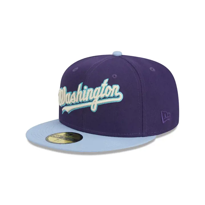 Washington Nationals MLB Purple Sky 59FIFTY VIOLET/BLEU CIEL/TURQ