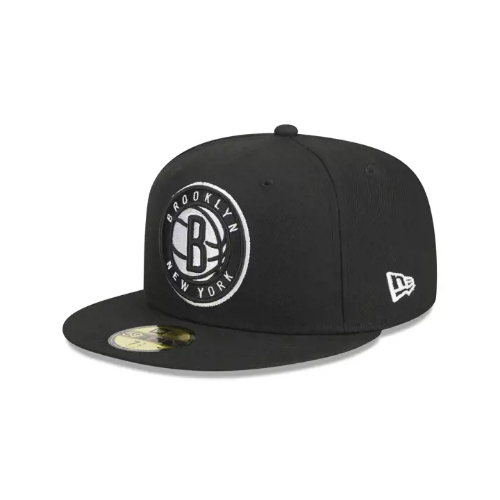 Casquette Brooklyn Nets NBA Store Patch 59FIFTY NOIR/NOIR/GRIS