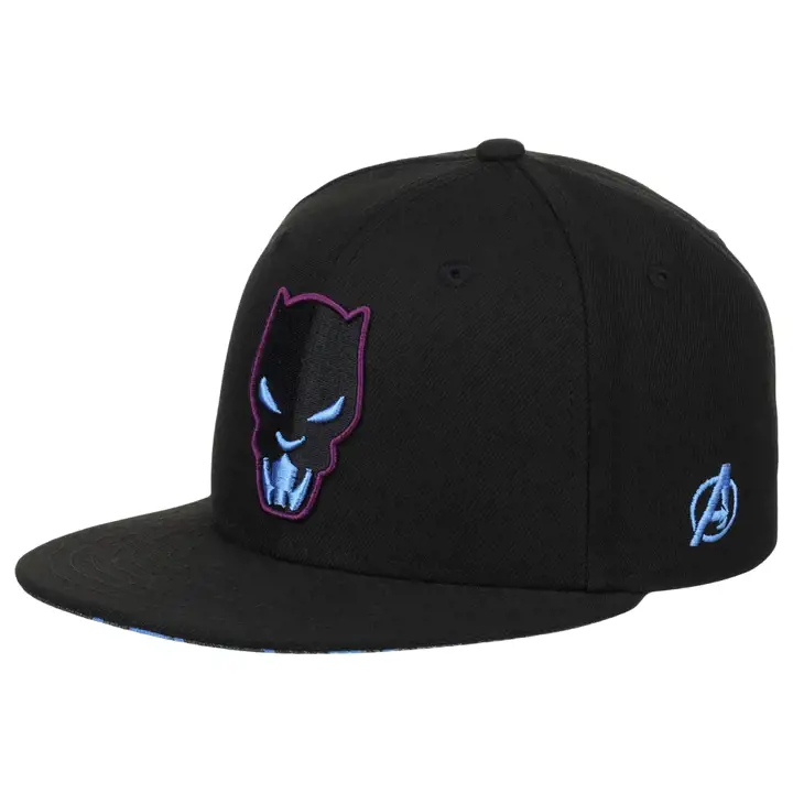 Casquette snapback Black Panther pour enfant, collection 60e anniversaire, noire, protection UV