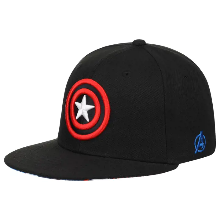Captain America Yth 60th Anniversary Comic Casquette Snapback UV noire