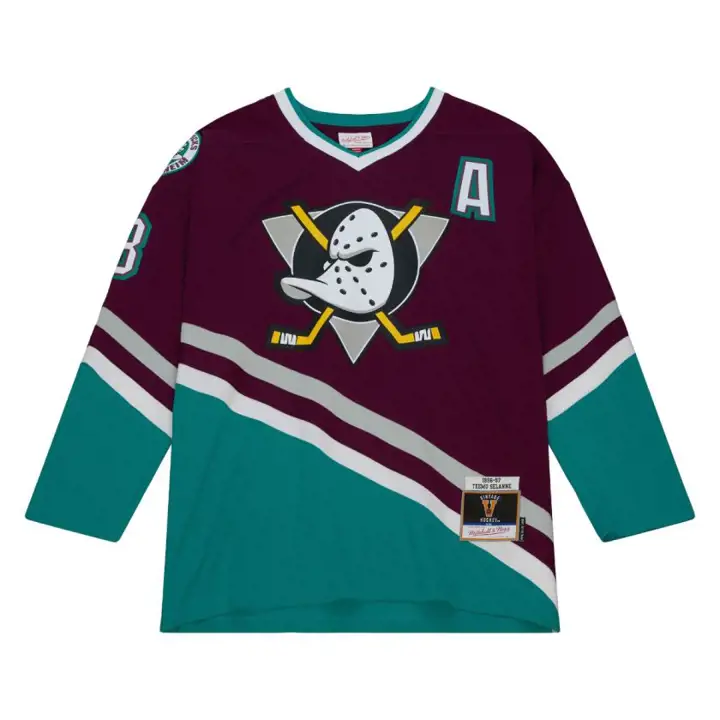 Maillot Réplique Anaheim Ducks NHL M&N Blue Line Teemu Selanne