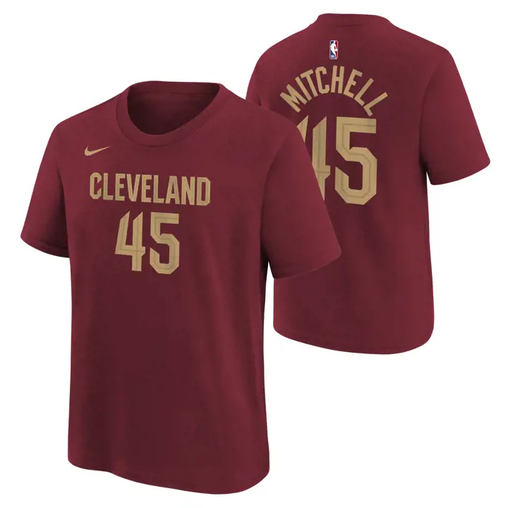T-Shirt Jeune Donovan Mitchell Icon N&N CAVS NBA rouge
