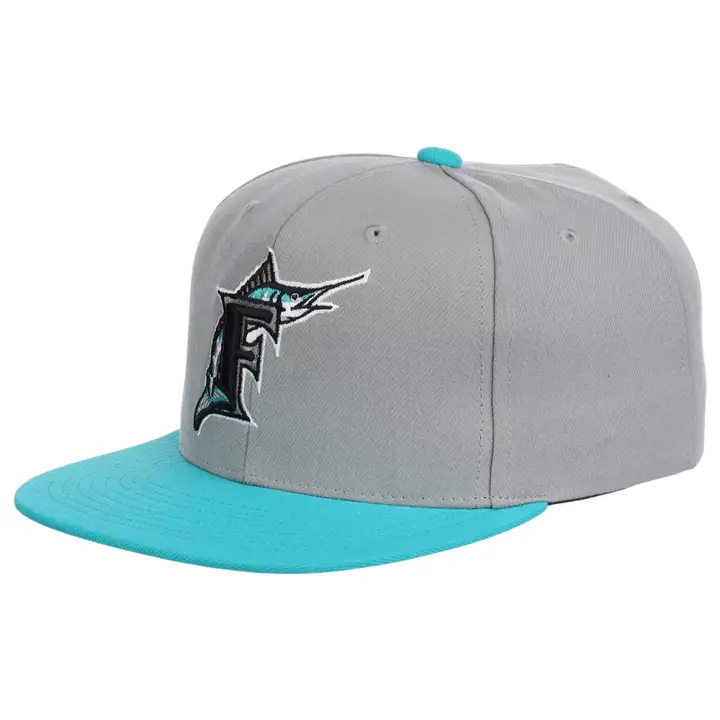 Casquette snapback Florida Marlins MLB Initial Away GRIS/TURQUOISE/VERT