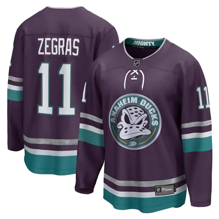 Maillot de joueur NHL Breakaway des Ducks d'Anaheim Trevor Zegras VIO