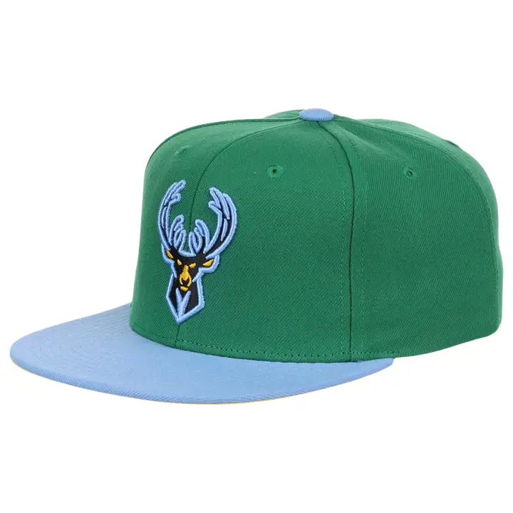 Casquette Snapback Milwaukee Bucks NBA Waverunner VERT/BLEU/JAUNE