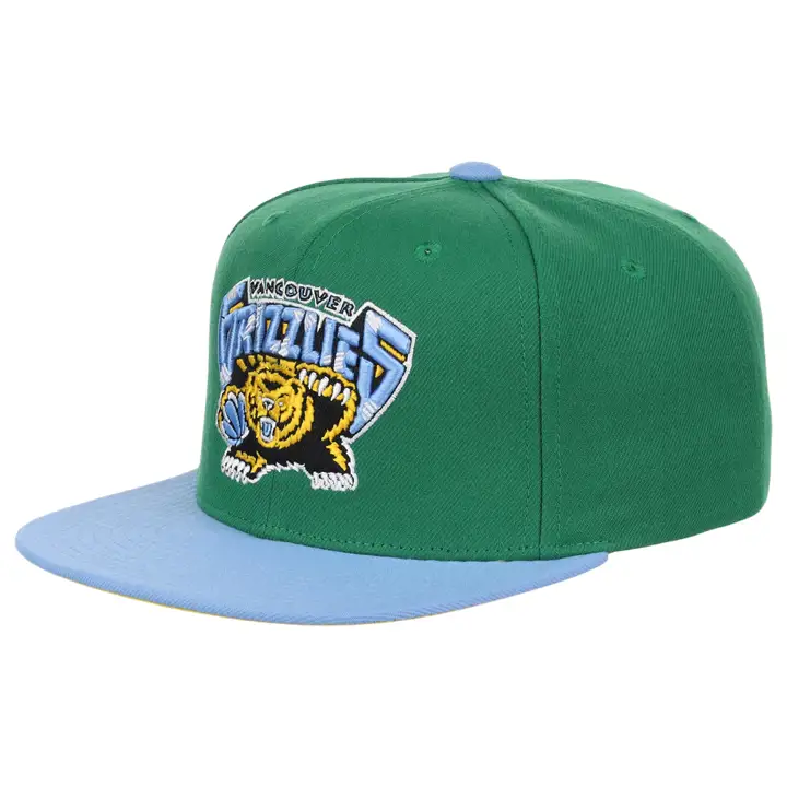 Casquette Vancouver Grizzlies NBA Waverunner réglable vert/bleu clair/jaune