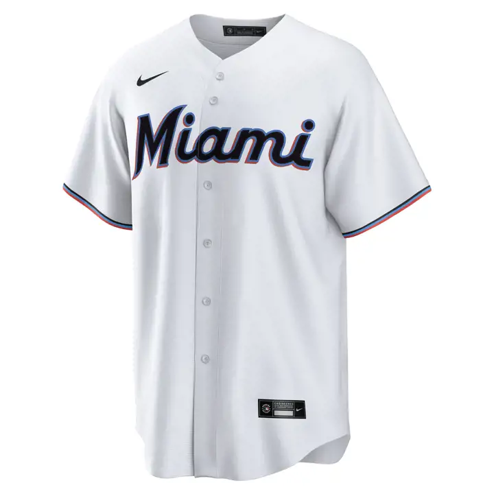 M Maillot de joueur officiel MLB Marlins réplique Jazz Chisholm J