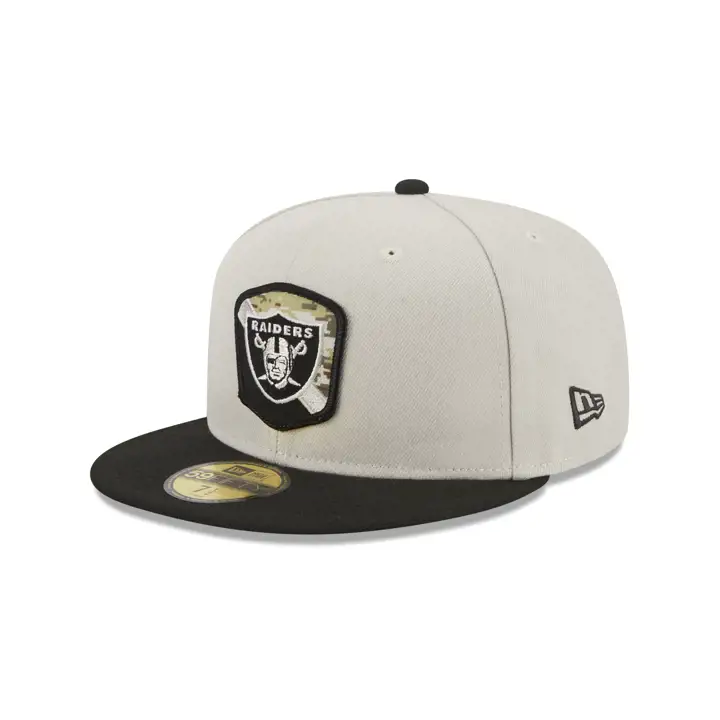 Las Vegas Raiders 23 NFL Salute to Service 59FIFTY STONE/BLK