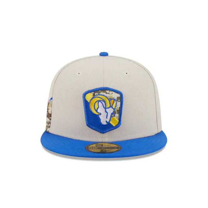 Los Angeles Rams 23 NFL Salute to Service 59FIFTY STONE/BLUE