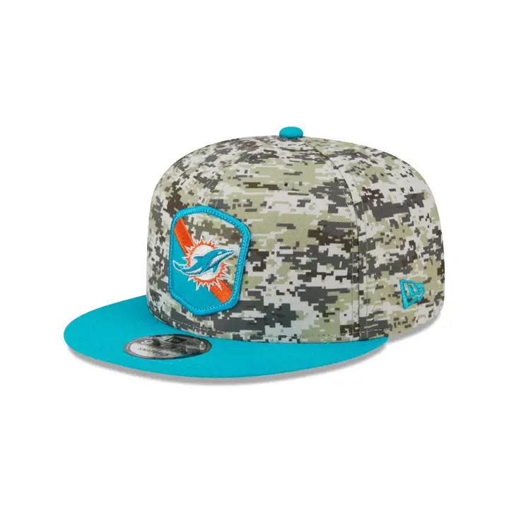 Miami Dolphins 23 NFL Salute to Service 9FIFTY CAMO/AQ